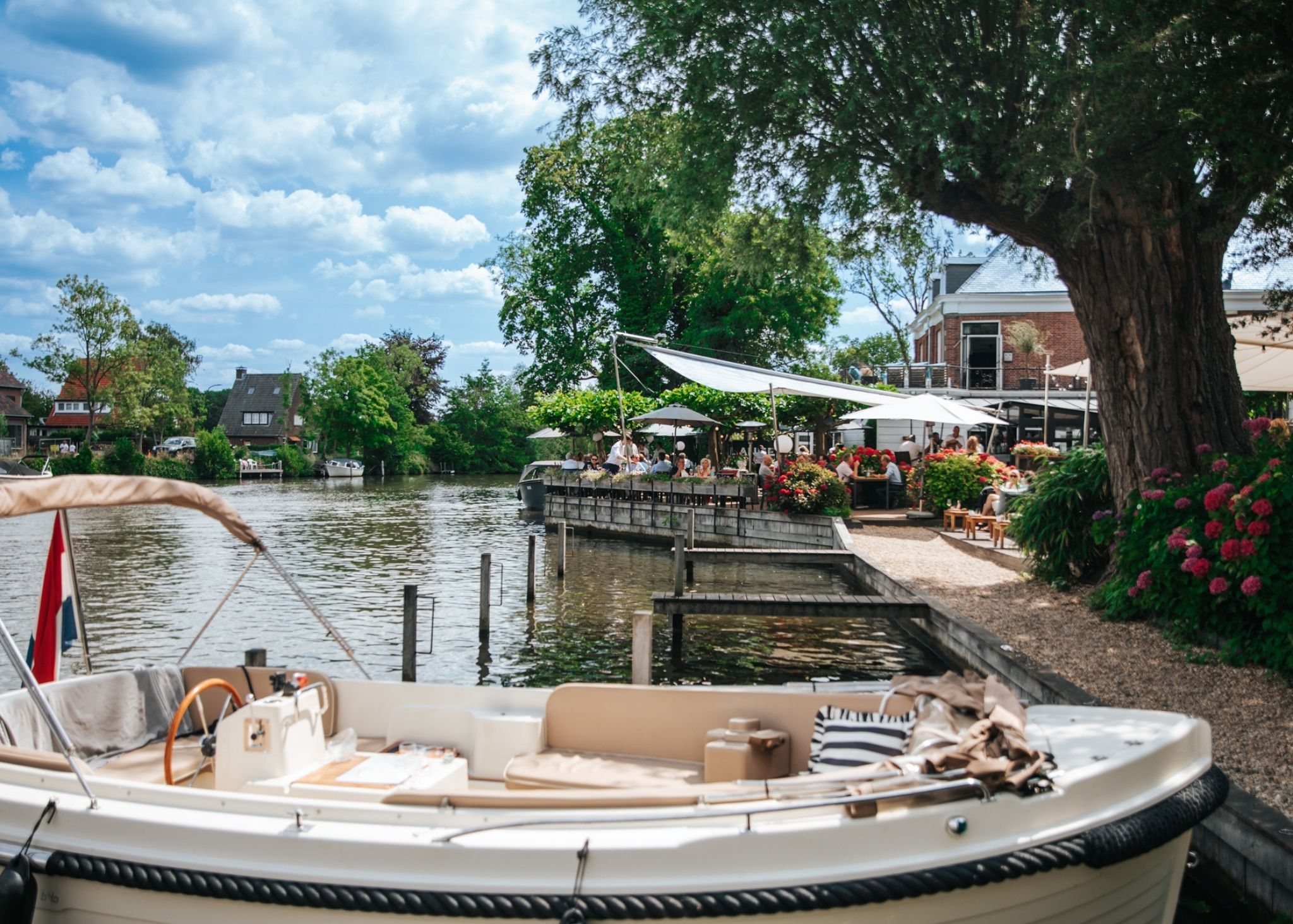 Buitenplaats Slangevegt Breukelen Boot aanleggen